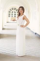 WHITE CHIFFON JUMPSUIT || Total white loook | Stylizacja na lato | | Biały szyfonowy kombinezon