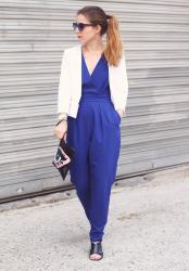 Blue jumpsuit – Elodie in Paris