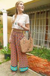 {Outfit}: Boho Chic Palazzo Pants