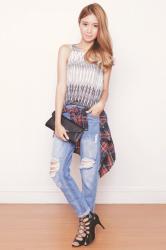 Hip Rips (H&M top, Topshop shirt, OKDGG pants, The SM Store...