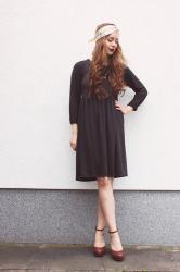 Black midi dress