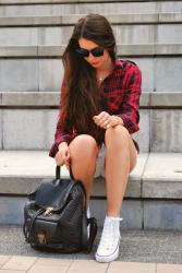 checkered shirt