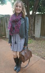 June Dress Week Style Challenge - Dresses, Tall Boots and Leather Jackets