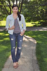 {outfit} Double Distressed Denim