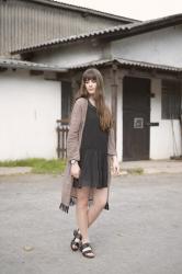 OUTFIT: Mango Fringe Kimono & Poi Lei Sandals