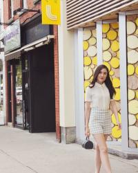 Downtown and houndstooth shorts 
