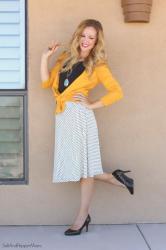 DownEast Polka Dot Skirt & Sweater