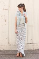 Striped Maxi Skirt