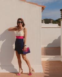 VESTIDO COLOR BLOCK SHEINSIDE