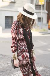 Printed kimono