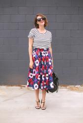 What I Wore | Stripes and Floral