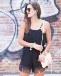 Black Tassel Romper