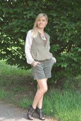 OUTFIT: SAFARI BOMBER AND SHORTS