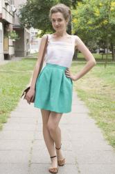 Green summer skirt