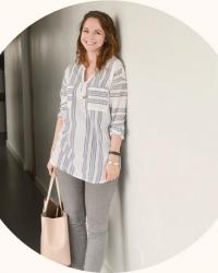 dotty, linen stripes, and casual days