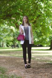 The White Long Line Waist Coat With Loafers