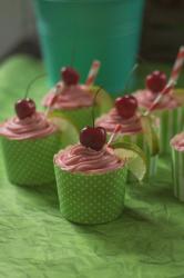 Cherry & Lime Cupcakes