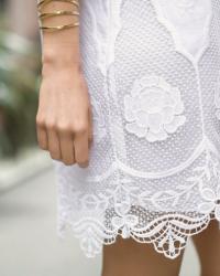 White Lace Tunic Dress