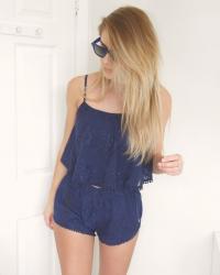 NAVY TWO PIECE