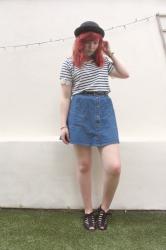 5 ways to wear a denim skirt!