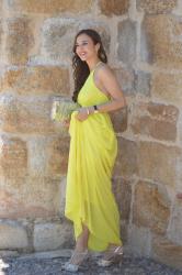 Yellow long dress