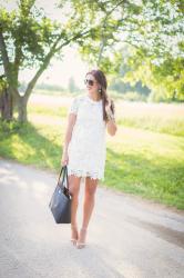 White Crochet Dress