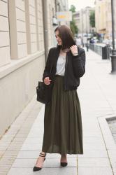 Look of the day: MAXI VERSUS BOMBER