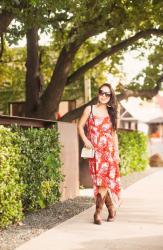 Red / White Dress + Cowboy Boots