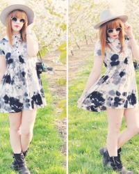 ► Wandering around the cherry trees.
