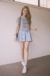 Just G: Merci Mille Fois(Just G top and skirt, Nike sneakers,...
