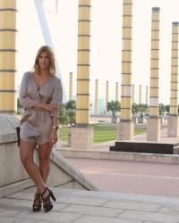 Jumpsuit de seda para el desfile de Custo Barcelona