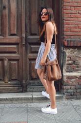 Stripes, suede and platform