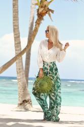 palm palazzo pants