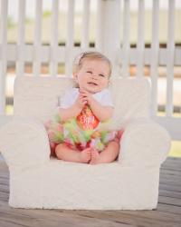 Leighton's 8 Month Photos & Update + Year's Supply of Paisley Wren Baby Headbands Giveaway!!