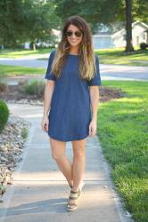 Denim Dress + Summer Style Link-up.