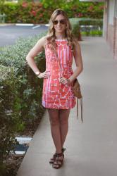 Giraffe-print dress