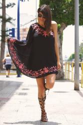 Boho Dress & Gladiator Sandals