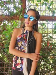Mirrored Sunglasses & Tropical Prints for Summer