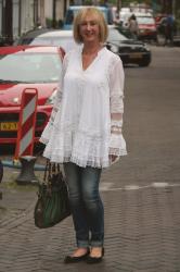 White boho blouse