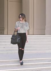 Black Leather Carryall