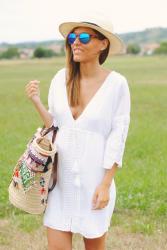White dress.