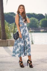 PALM PRINT DRESS