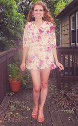 Floral Print Romper 