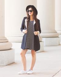 Business Casual in a T-Shirt Dress
