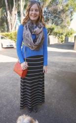 SAHM Style: Maxi Skirts in Winter ~ Adding Some Colour