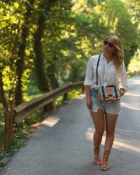 Oversized white blouse