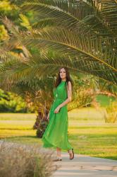 GREEN MAXI DRESS