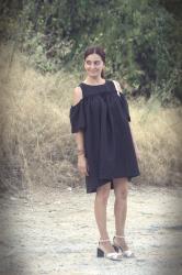 Vestido negro de romwe