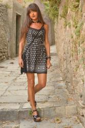 Summer Almost All Black Look with Bandana Dress ♥ Presque total look noir estival et robe bandana