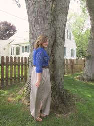 Workwear Wednesday: Cobalt Lace + Maxi Skirt